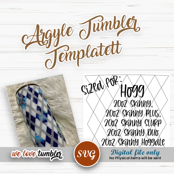Argyle Tumbler Template 20oz Skinny