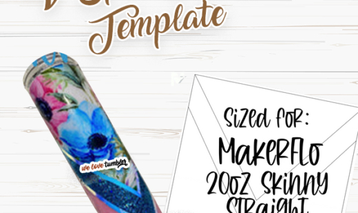 V Split Tumbler Template 20oz Skinny Straight MakerFlo