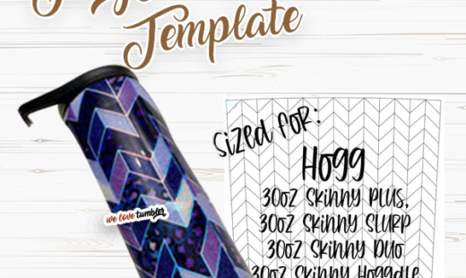 Tangram Tumbler Template 30oz TAPERED Skinny Plus, Skinny Slurp, Skinny Duo, Skinny Hoggdle Hogg