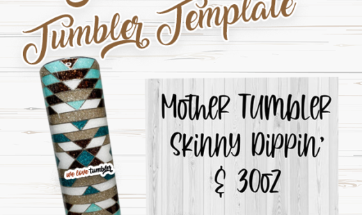 Southwestern Tumbler Template Skinny Dippin' and 30oz Mother Tumbler