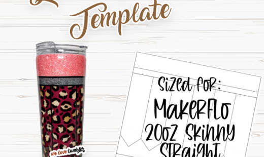 Pencil Tumbler Template 20oz Skinny Straight Makerflo