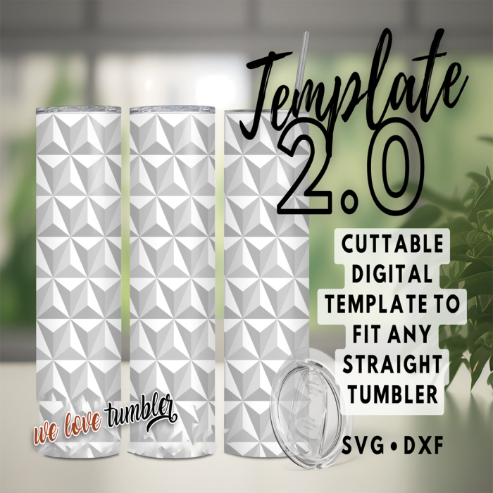 Tetrahedron Template 2.0 SVG DXF file for tumbler design